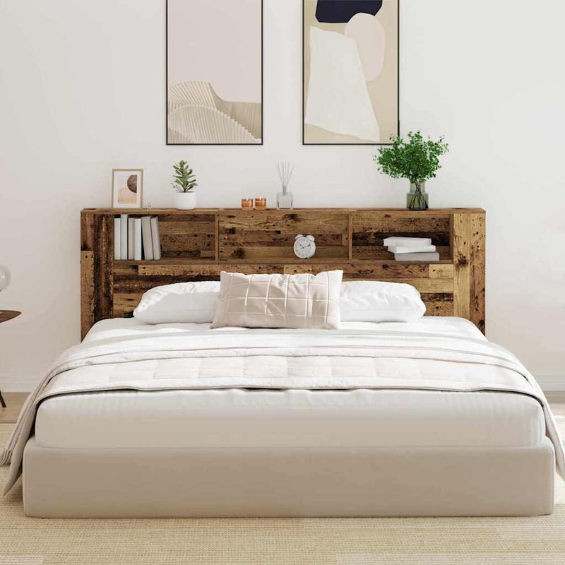 Hoofdeinde Kas Met Opslag 220 X 18,5 X 104,5 Cm Bewerkt Hout