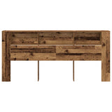 Hoofdeinde Kas Met Opslag 220 X 18,5 X 104,5 Cm Bewerkt Hout