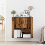 Wandkast Met Plank 80 X 33 X 80 Cm Bewerkt Hout