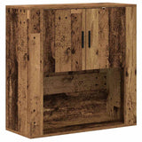 Wandkast Met Plank 80 X 33 X 80 Cm Bewerkt Hout