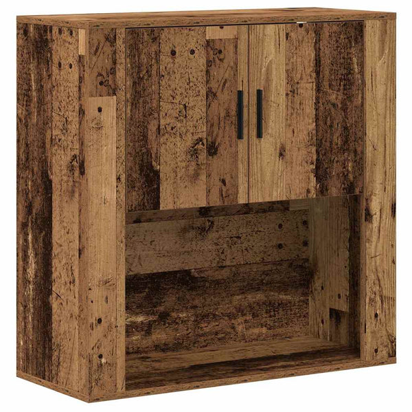 Wandkast Met Plank 80 X 33 X 80 Cm Bewerkt Hout