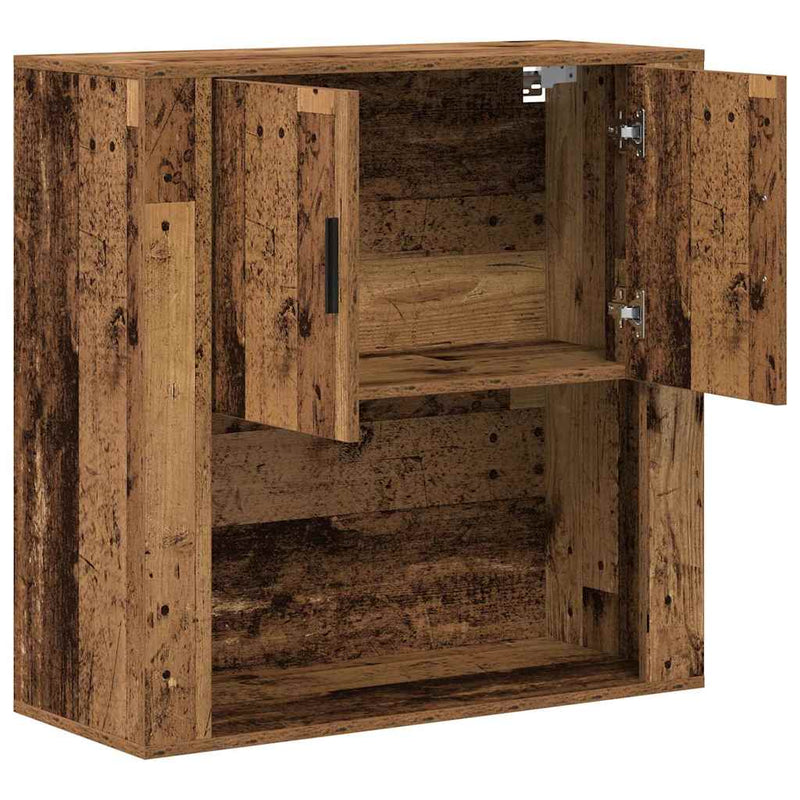 Wandkast Met Plank 80 X 33 X 80 Cm Bewerkt Hout