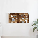Tentoonselkast Met Plank Anders Oud Hout 100 X 8.5 X 50 Cm
