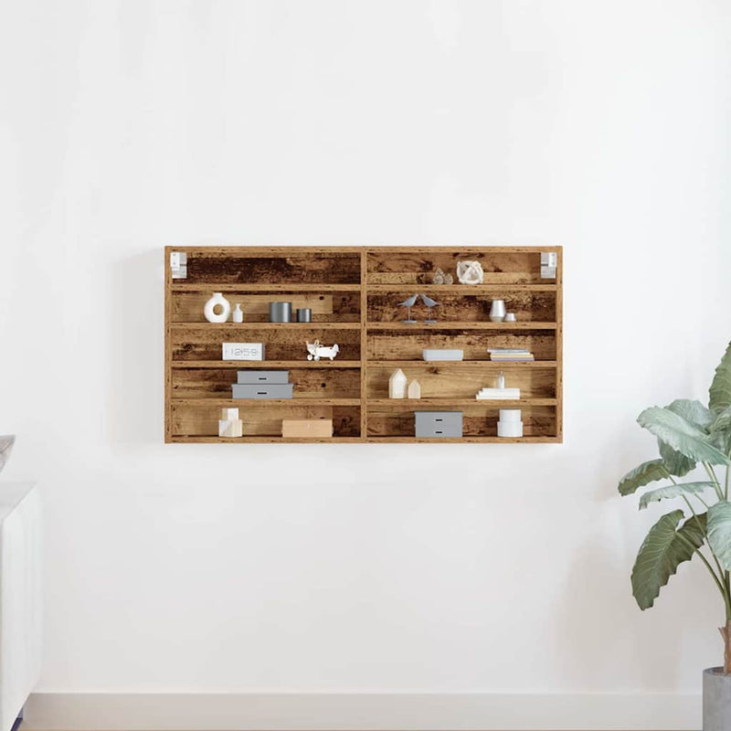 Tentoonselkast Met Plank Anders Oud Hout 100 X 8.5 X 50 Cm