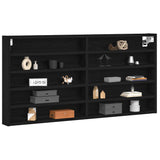 Tentoonselkast Met Plank Anders Zwart Eiken 100 X 8.5 X 50 Cm