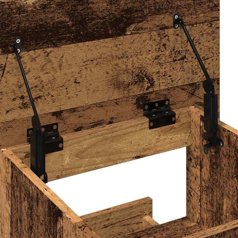 Podium Met Lade Met Wiel 55 X 55 X 107 Cm Bewerkt Hout