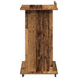 Podium Met Lade Met Wiel 55 X 55 X 107 Cm Bewerkt Hout