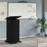 Podium Met Lade Met Wiel 55 X 55 X 107 Cm Bewerkt Hout