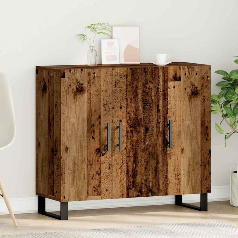 Dressoir 90 X 34 X 80 Cm Bewerkt Hout