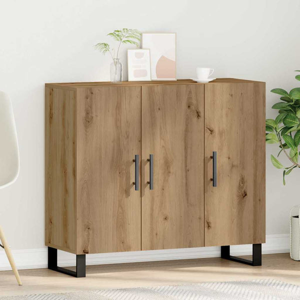 Dressoir 90 X 34 X 80 Cm Bewerkt Hout