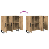 Dressoir 90 X 34 X 80 Cm Bewerkt Hout