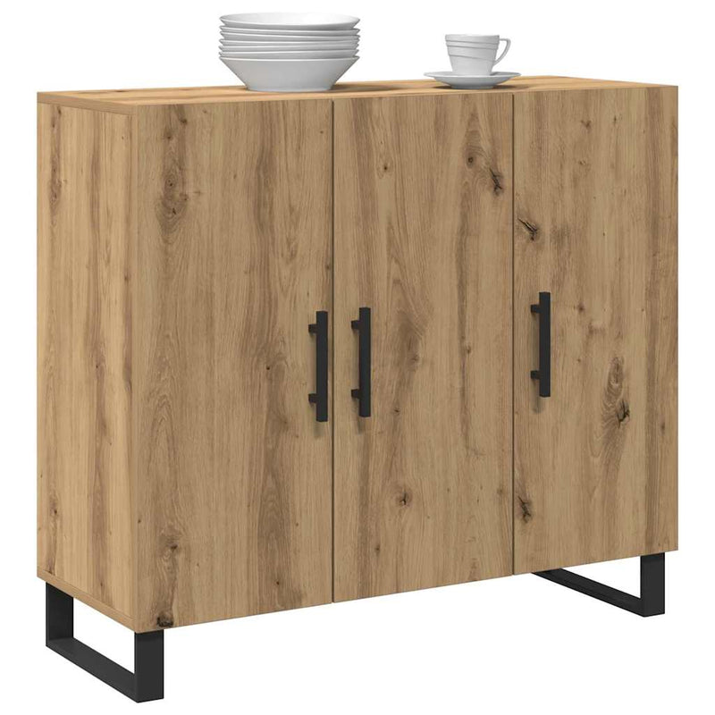 Dressoir 90 X 34 X 80 Cm Bewerkt Hout