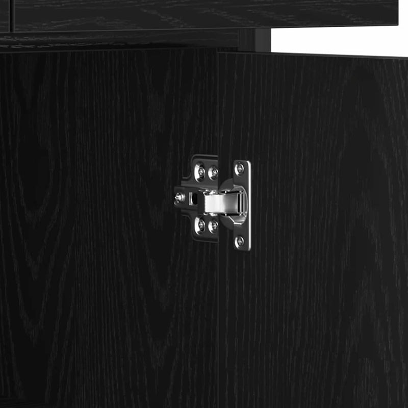 Dressoir 70X30X80 Cm Bewerkt Hout En Staal Kleurig