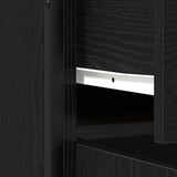 Dressoir 70X30X80 Cm Bewerkt Hout En Staal Kleurig