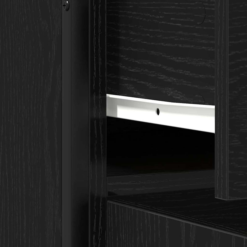 Dressoir 70X30X80 Cm Bewerkt Hout En Staal Kleurig