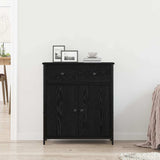 Dressoir 70X30X80 Cm Bewerkt Hout En Staal Kleurig