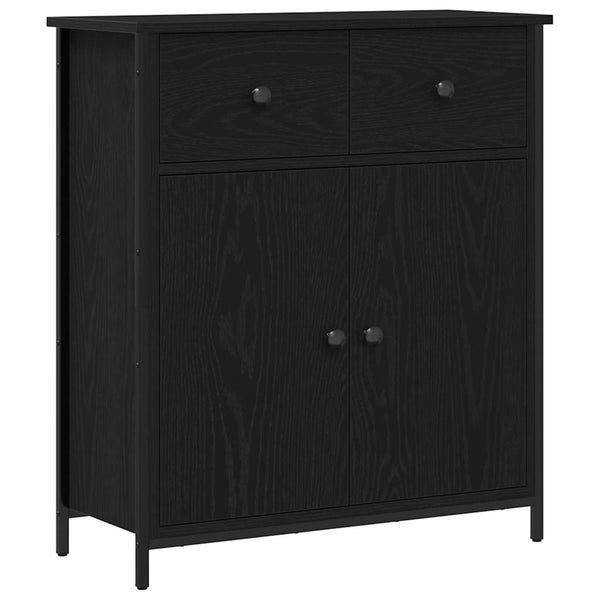 Dressoir 70X30X80 Cm Bewerkt Hout En Staal Kleurig