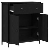 Dressoir 70X30X80 Cm Bewerkt Hout En Staal Kleurig