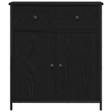 Dressoir 70X30X80 Cm Bewerkt Hout En Staal Kleurig