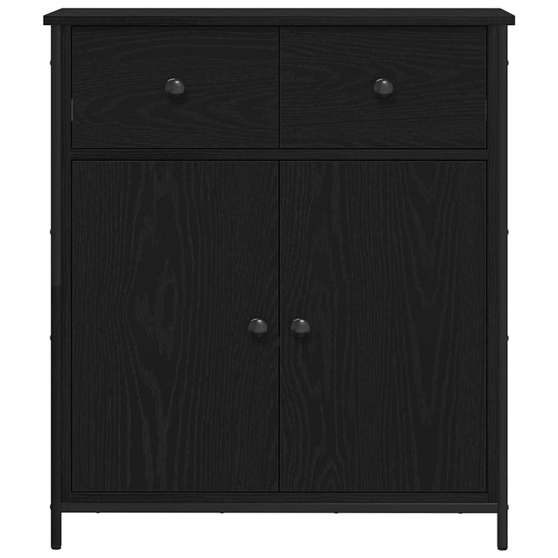 Dressoir 70X30X80 Cm Bewerkt Hout En Staal Kleurig