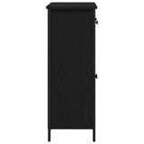 Dressoir 70X30X80 Cm Bewerkt Hout En Staal Kleurig