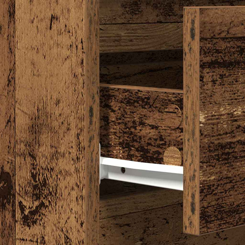 Dressoir Met Lade 60 X 35 X 70 Cm Bewerkt Hout