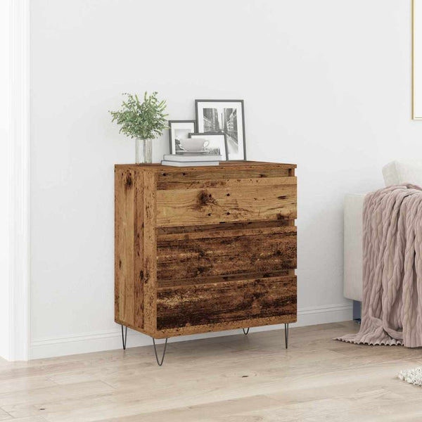Dressoir Met Lade 60 X 35 X 70 Cm Bewerkt Hout