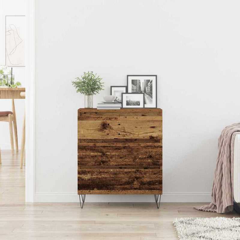 Dressoir Met Lade 60 X 35 X 70 Cm Bewerkt Hout