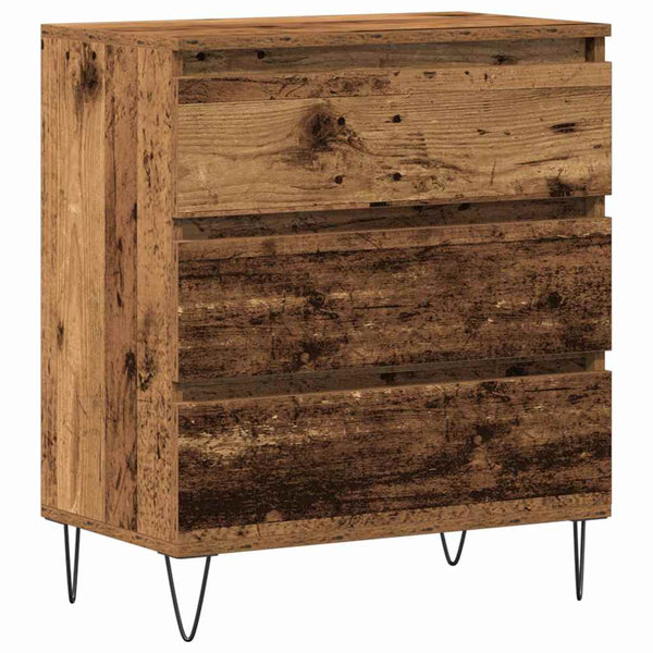 Dressoir Met Lade 60 X 35 X 70 Cm Bewerkt Hout
