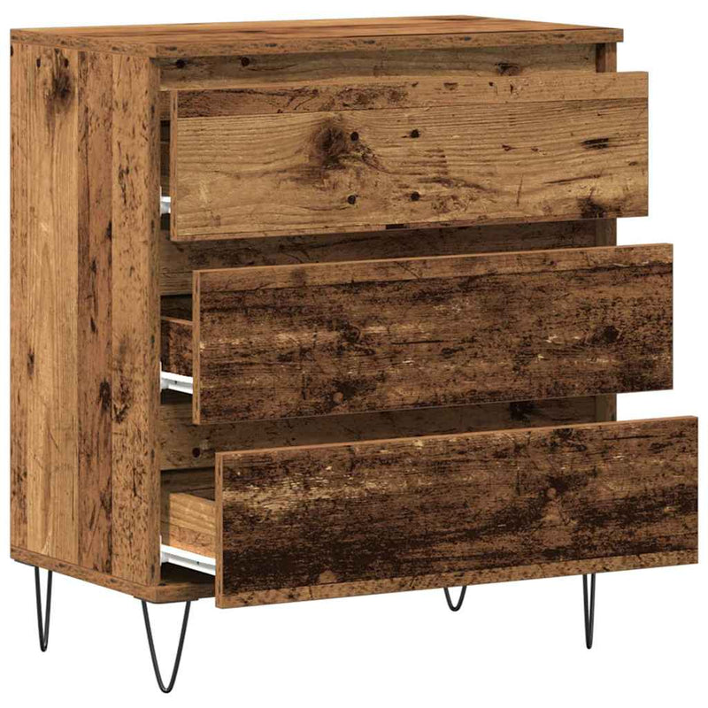 Dressoir Met Lade 60 X 35 X 70 Cm Bewerkt Hout