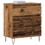 Dressoir Met Lade 60 X 35 X 70 Cm Bewerkt Hout