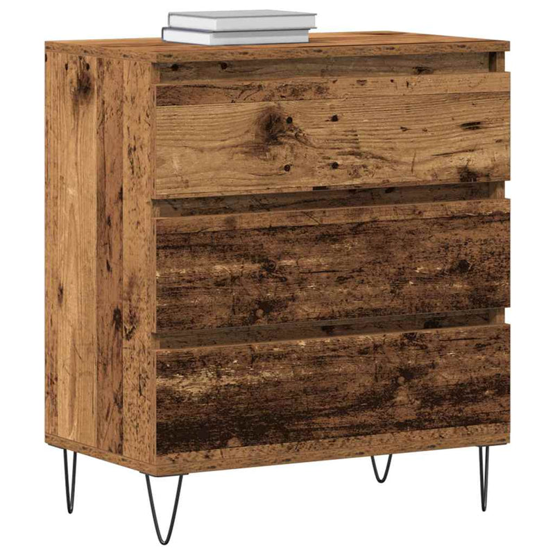 Dressoir Met Lade 60 X 35 X 70 Cm Bewerkt Hout