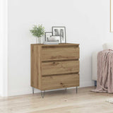 Dressoir Met Lade 60 X 35 X 70 Cm Bewerkt Hout