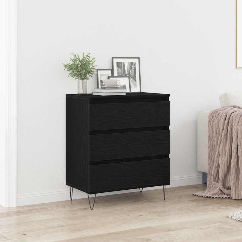 Dressoir Met Lade 60 X 35 X 70 Cm Bewerkt Hout