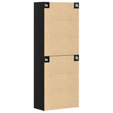 Wandkast 2 Pcs 69.5 X 34 X 90 Cm Bewerkt Hout Zwart Eiken