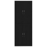 Wandkast 2 Pcs 69.5 X 34 X 90 Cm Bewerkt Hout Zwart Eiken