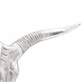 Bullschedel Zilver 49 X 10 X 36 Cm Aluminium