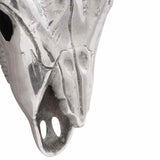 Bullschedel Zilver 49 X 10 X 36 Cm Aluminium