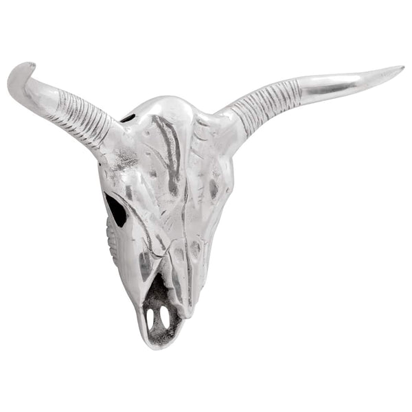 Bullschedel Zilver 49 X 10 X 36 Cm Aluminium