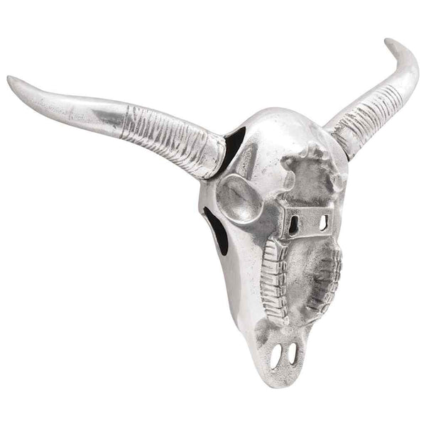 Bullschedel Zilver 49 X 10 X 36 Cm Aluminium