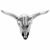 Bullschedel Zilver 49 X 10 X 36 Cm Aluminium