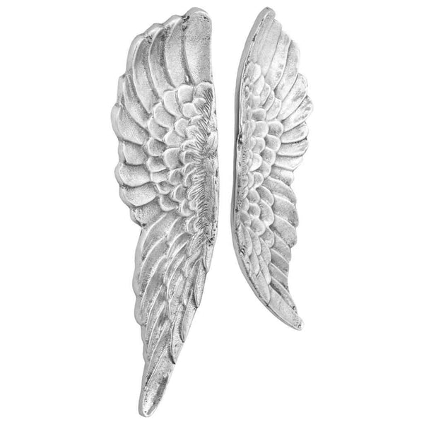 Vleugels Beeldhouwwerk Zilver 31 X 5 X 91 Cm Aluminium