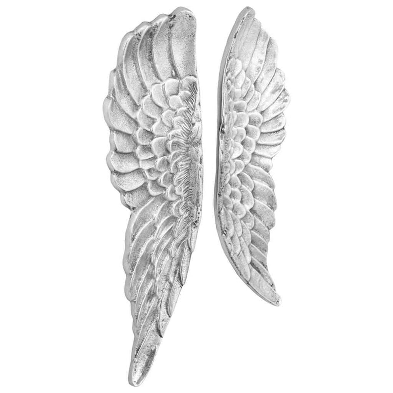 Vleugels Beeldhouwwerk Zilver 31 X 5 X 91 Cm Aluminium