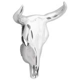 Bullschedel Zilver 49 X 10 X 36 Cm Aluminium