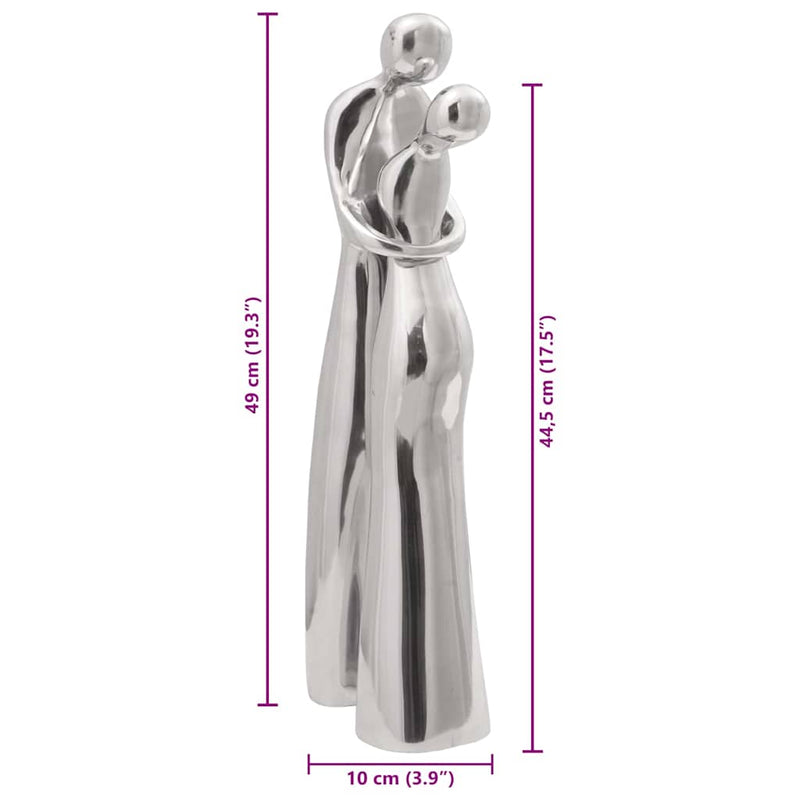 Sculptuur Zilver 10 X 16 X 49 Cm Aluminium