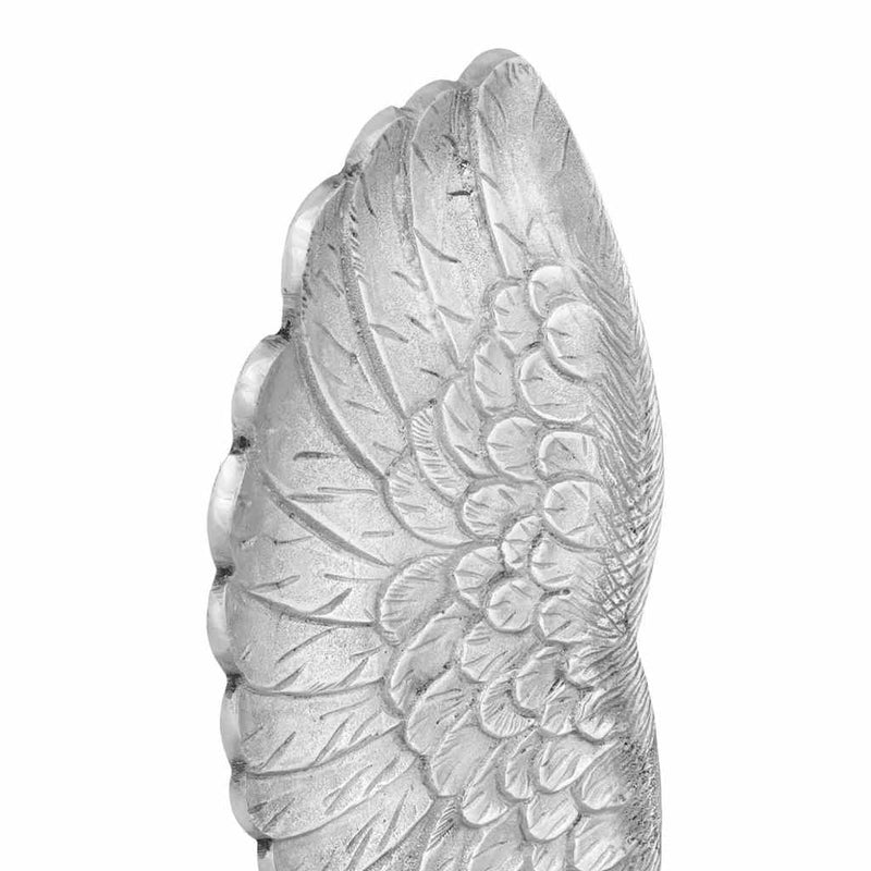 Vleugels Beeldhouwwerk Zilver 17 X 5 X 59 Cm Aluminium