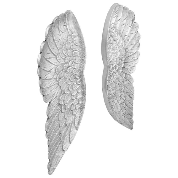 Vleugels Beeldhouwwerk Zilver 17 X 5 X 59 Cm Aluminium