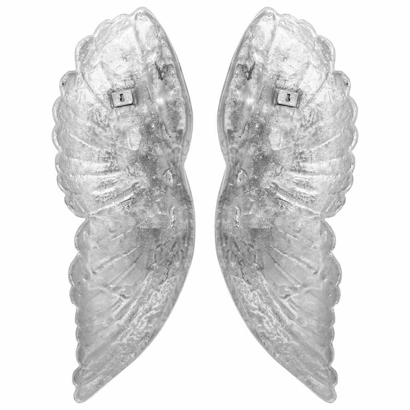 Vleugels Beeldhouwwerk Zilver 17 X 5 X 59 Cm Aluminium