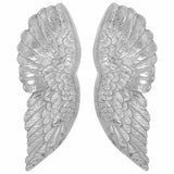 Vleugels Beeldhouwwerk Zilver 17 X 5 X 59 Cm Aluminium