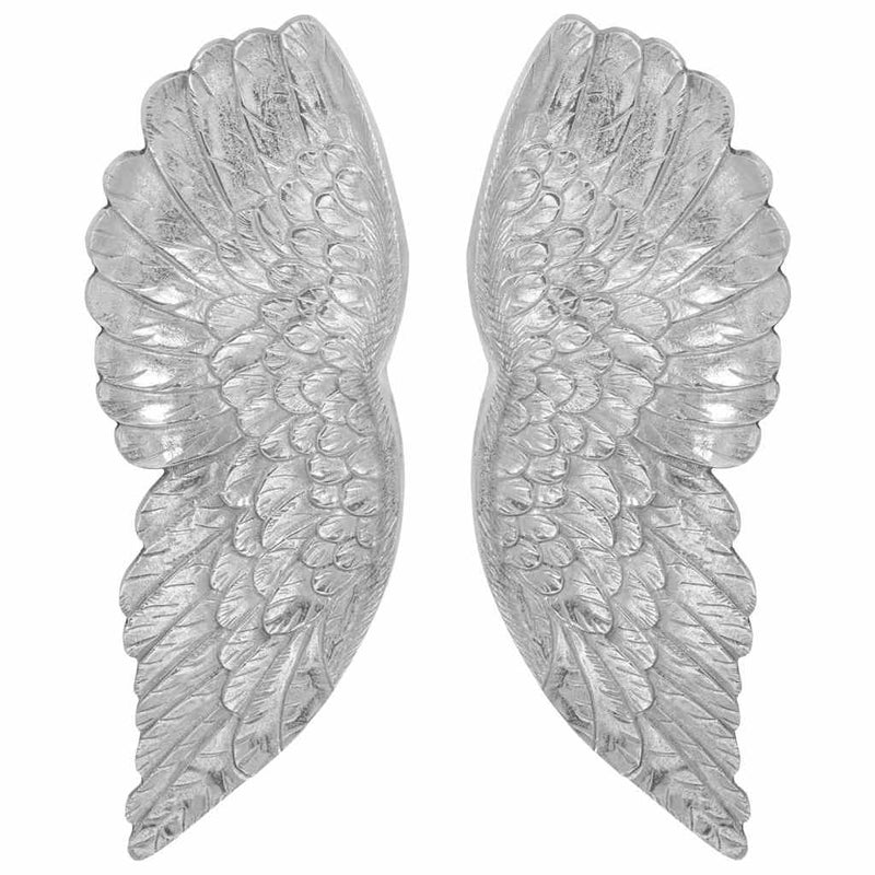 Vleugels Beeldhouwwerk Zilver 17 X 5 X 59 Cm Aluminium